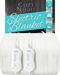 Cozy Night Electric Blanket Heated King Size with 3 Heat Settings - Machine Washable and Memory Foam Compatible with Overheat Protection, W152 x L200cm