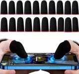 (20 Pieces) Thumb & Finger Sleeves for Mobile Gaming, Anti-Sweat | Breathable for PUBG BGMI | COD | FREEFIRE | FORTNITE Finger Gloves | Finger Cover for PUBG (10 Set)