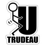 FU Trudeau Sticker | Car, Truck, Van, SUV, Window, Wall & Laptop (2 Pack) (4.5" Length x 6.25" Width (2 Pack) | Red)