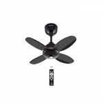 ACTIVA Gracia 600MM Ceiling Fan, 3 Blade, BLDC 28 Watt Motor, Noiseless 850 RPM High Speed Fan with LED Light, Energy Saving, Full Remote Control, Reversible Mode & Timer, 5 Years Warranty-Smoke Brown