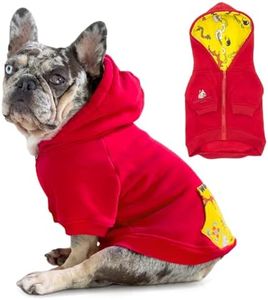 Fabulous Fido Dog Hoodie - French Bulldog Clothes, Dog Apparel & Accessories - Cotton Pet Clothes for Dogs with Pocket - Breathable and Skin-Friendly Sweatshirt for Small Dog Breeds (XX-Large)