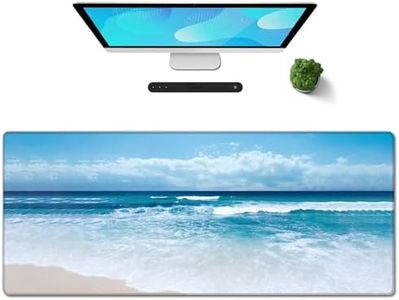 Galdas Gaming Mouse Pad XXL XL Large Long Extended Big Mousepad Non-Slip Rubber Keyboard Mouse Pad with Stitched Edges for Laptop Home Office (31.5x11.8x0.08 Inch) … (Wave 2025)