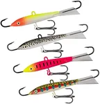 THKFISH Ice Fishing Jigs Ice Fishing Lures Ice Fishing Gear for Crappie, Panfish, Walleye, Bluegill Vertical Jigs Kit Ice Fishing Tackle 4pcs-18g