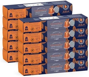 by Amazon Café colombiano compatible con Nespresso, Tueste Medio, 100 cápsulas de aluminio, 10 Unidad (Paquete de 10) - Certificado Rainforest Alliance