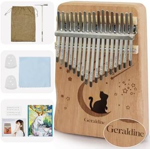 17 Key Kalimba Thumb Piano - Personalized with Your Name, Engravable Finger Piano, Perfect Musical Gift for Birthdays & Holidays-D