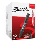 Sharpie W10 Permanent Markers | Chisel Tip | Black Ink | 12 Count