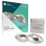 Koala Babycare Nursing Pads Cups in 100% Silver, Nickel Free - Nipple Shields for Nursing Newborn - Breast Pads for Breast Fissure Prevention and Treatment | Medical Device Class 1 Koala Silver Cup