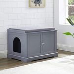 Marabell Storage Bench and Cat Litter Box Enclosure (Grey)