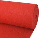 vidaXL Exhibition Carpet Plain 1x24m Red Commercial Wedding Party Events Rug