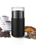 Coffee Grinder Electric - Just Press for 30S to Enjoy Your Coffee - Manual Press Coffee Grinder with Safe 304 Stainless Steel Blades, Fast Grinding for Coffee Beans, Pepper, Grain, Spice, Nuts