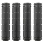 Kasteco 2 Pairs Bicycle Handle Bar Grips Mushroom Grips for BMX/MTB/Road Mountain/Boys and Girls Kids Bikes, Black