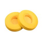 Accessory House Ear Pads for Beats Solo 2 Wired and Solo 2 Solo 3 Wireless Headphones with Exclusive AHG Adhesive Tape (Black) (Solo 3, Club Yellow)