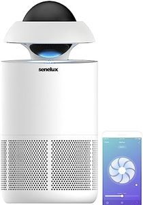 Senelux Air Purifier for Home Bedroom, H13 HEPA & Carbon Filters, CADR 100 m³/h, Removes 99.97% Pollen Allergies Dust Odours Smoke, Air Cleaner with Timer, Quiet 20dB Sleep Mode, Smart App Controls