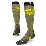 Stance Snow Socks - Wu World - Over the Calf Merino Wool Ski & Snow Socks - Feel360 x Infiknit (Black, Large)