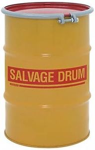 Transport Drum, Open Head, 30 gal., Yellow
