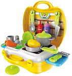 Ekta Kitchen Cooking Set of 26 Pcs | Ultimate Kids Kitchen Set Chef Bring Along Kitchen for Girls Suitcase Set (Kitchen Play Set)