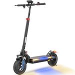 iScooter iX3 800W Electric Scooter, Max 40KM Range & 40KM/H Speed, 10 Inch Pneumatic Off Road Tires, Escooter for Adults with Folding & Height-Adjustable & Dual Braking & 4 Absorbers & 360° Lighting