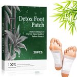 Detox Foot Patches 20 Pcs Detox Foot Pads,Foot Detox Pads to Remove Toxins Deep Cleansing,100% Natural,for Stress Relief,Sleep Aid, Enhance Blood Circulation