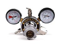 TRIPlEJ Professional Home Brew CO2 Regulator Dual Gauge Beer Brewing Push In & Barb fitting