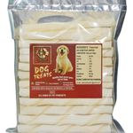 ADB Creations Dog Food Chew Stick Milky Rawhide Calcium Twisted Munchie Treats Nutritional Benefits Strengthen Bones and Teeth for All Breeds Dogs and All Life Stages (400 gram)