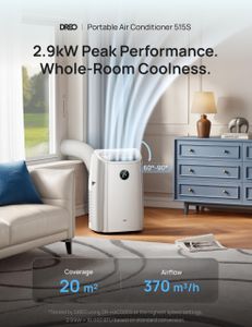 Dreo 3-in-1 Portable Air Conditioner, 10000 BTU – Smart Silent Cooling with App Control