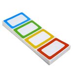 Plain Name Tag Stickers Colorful Border Name Tag Labels - 200 Stickers