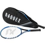 Raquex Tennis Racket Bag – Blue or Black - Tennis Racket Cover Bag, Squash & Badminton Racquet Bag for 2 Racquets & Accessories with Shoulder Strap (Black)