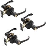 Dynasty Hardware VAI-00-12P, Vail Front Door Entry Lever Lockset, Aged Oil Rubbed Bronze - (3 Pack) - Keyed Alike