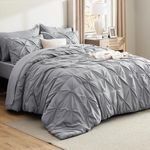 Bedsure Full Comforter Set Grey - B