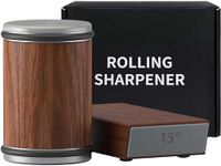 Rolling Knife Sharpener, Rolling Knife Sharpener Tool with Industry Diamonds for Kitchen Knives Knife Sharpener Kit Offers 15 & 20 Degree Sharpening