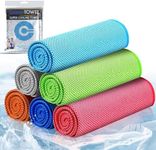 Elehui [6 Pack] Cooling Towel,Ice Sports Towel,Cooling Towels for NeckSoft Breathable Towel for Golf,Gym,Running,Camping,Fitness,Workout & More Activities(35"x12")