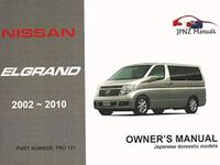 Nissan Elgrand E51 2002-2010 Owners