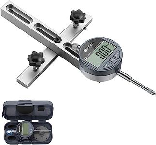 Neoteck 0-1'' Digital Dial Indicator Table Saw Gauge with 3.2inch Long Anodized Aluminum Bar for Aligning and Calibrating Work Shop Machinery Table Saws Band Saws and Drill Presses