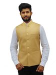 Badoliya & Sons Ethnic Jacket Men's (Light Golden) (42)