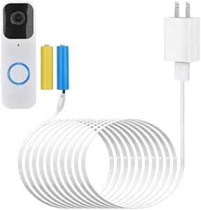 ALERTCAM Power Adapter for Blink Video Doorbell (Replace Battery), Doorbell Transformer with 16.4ft/5m Weatherproof Cable Continuously Charging Your Video Doorbell-White