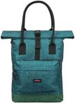 TOURBON Nylon Roll-top Clip-On Bike Panniers Women's Shoulder Tote Bag (Blue)