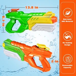 Quanquer Kids Water Pistols 3-Pack – 600ml Long Range Pump Soaker Toy
