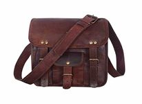 Mk Bags Brown Leather Sling Messenger Bag for Men and Women