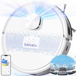 Lubluelu Robot Vacuum Cleaner with Mop 4000Pa, 2 in 1 Robot Vacuum, Lidar Navigation,5 Real-Time Mapping,10 No-go Zones,Wifi/App/Alexa,Robotic Vacuum Cleaner for Pet Hair, Carpet, Hard Floor(White)