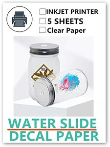 5PCS Inkjet Printer Clear Transparent Watersilde Decal Paper for Soap Candle DIY Handicrafts