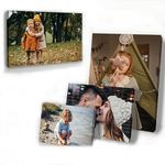 StickersWall A4 Personalised Canvas Photo Canvas Personalised Gifts Photo Gifts Picture Frame Canvas Print Wall Art Personalised Gifts For Men Personalisd Gifts For Women A1 A2 A3 A4 (31cm x 21cm)