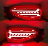 CARMART Car reflector Led Brake Light for Rear Bumper compatible for Toyota FORTUNER New (Set of 2) with MATRIX INDICATOR