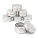 50 x 15ml Aluminium Lip Balm Pots 15ml Capacity Empty Small Mini Cosmetic/Lip Gloss/Nail Art Pots Tins Jars