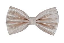 KRAWATTE Men's Microfiber Bow Tie (Beige)