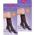 Silky 40 Denier Energising Medium Support Knee High Socks (2 Pair Pack) (Nude)