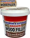 2 Pcs Ready Mixed Brown Wood Filler Cracks Remover 500g For Interior & Exterior