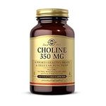 Solgar Choline 350mg - Healthy Liver Function - Supports Fat Metabolism - Essential Micronutrient - Vegan - 100 Vegetable Capsules