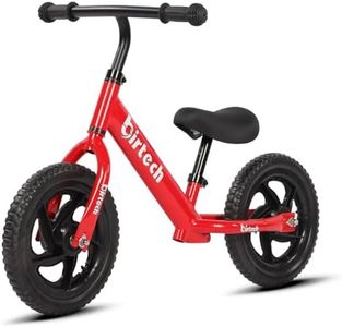 Birtech Balance Bike for 2-5 Years Old Kids 12 Inch Toddler Balance Bike Kids Indoor Outdoor Toys No Pedal Training Bicycle with Adjustable Seat Height, Red