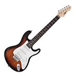 3/4 Electric Guitar LA by Gear4music with Gigbag For Beginners (Guitar only, Sunburst)