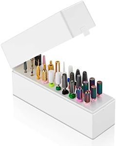 Makartt Nail Drill Bits Holder, Dustproof Stand Displayer Organizer Container 30 Holes Manicure Tools (Not Inlcude Drill Bits)